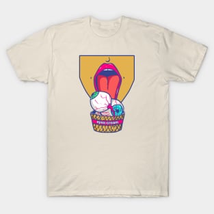 Eyes cream Licking ice cream T-Shirt